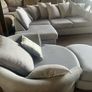 Grey corner sofa with matching armchair couch Image 6