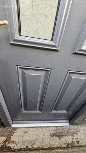Front door with side glass