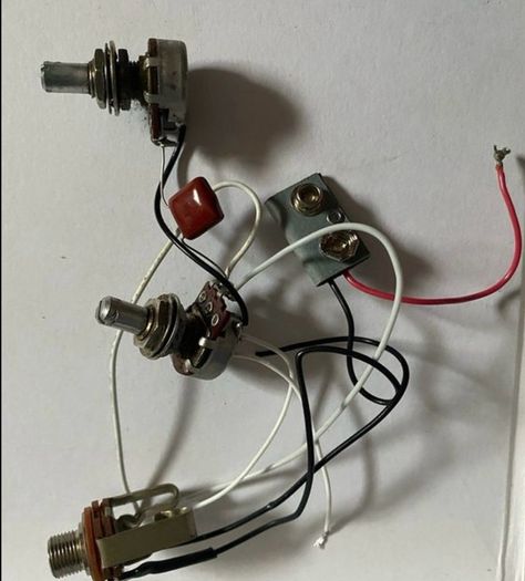 active pickups wiring volume tone jack socket electric guitar parts accessories