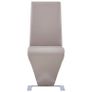 Dining Chairs with Zigzag Shape 2 pcs Cappuccino Faux Leather Image 3