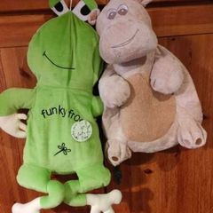 Funky frog. Hot water bottle holder, bag. Hippo backpack or handbag,