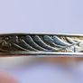 Vintage Sterling Silver Claddagh Bangle Bracelet 2" - 6,28g Image 8