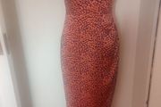 Nasty Gal Collection maxi navy/orange dress Perfect condition size UK14 EU42 Postage included