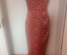 Nasty Gal Collection maxi navy/orange dress Perfect condition size UK14 EU42 Postage included