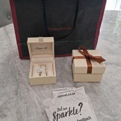 engagement and wedding ring matching set