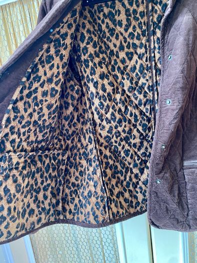 Women's Vintage Brown Corduroy Coat Hunting Style