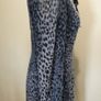 Karen Millen Grey and Black Animal Print Dress with Tie Neck Detail Image 4