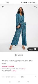 whistles floral jumpsuit uk6