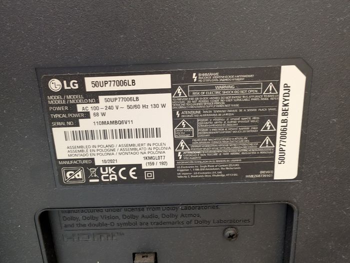 Lg Led Up77 50" 4k Smart Tv