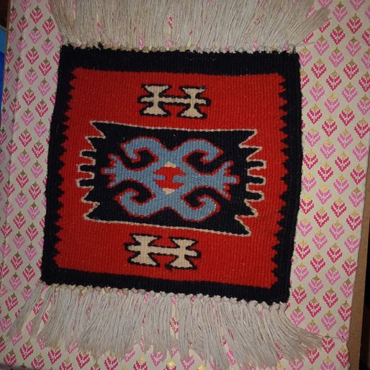 Eastern European Framed Kilim Wool Rug Sampler