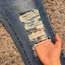 Distressed Denim Jeans Image 8