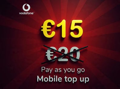Top-up Voucher Vodafone Mobile Chat Extra, Vodafone X etc.