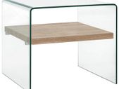 Coffee Table Clear 50x50x45 cm Tempered Glass