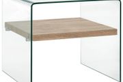 Coffee Table Clear 50x50x45 cm Tempered Glass