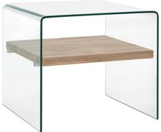 Coffee Table Clear 50x50x45 cm Tempered Glass