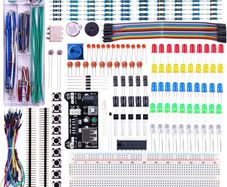 Upgraded Electronics Fun Kit w/Power Supply Module, Jumper Wire, Precision Potentiometer, 830 tie-points Breadboard for Arduino UNO R3, MEGA, Raspberry Pi, STM32, Datesheet Available (FREE POSTAGE)