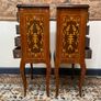 FLASH SALE ! Was 495 now 425 ! Fabulous Pair of Marquetry Inlay Bedside Lockers / Nightstands Image 4