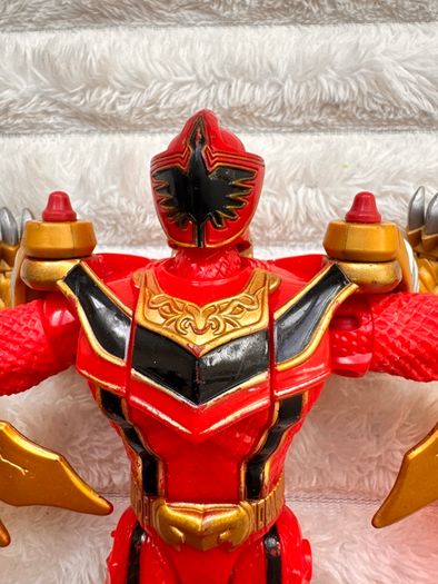 2005 Vintage Power Rangers Mystic Force Red Ranger to Fury Dragon Loose Head approx. 18 cm. Used Please see photos