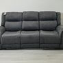 Hannan Electric Grey Fabric Recliner Sofa Image 8
