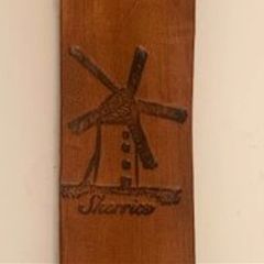 Vintage Skerries Mills Leather Bookmark