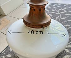 Milk Glass Hanging Lamp