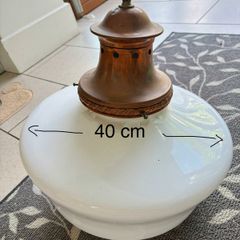 Milk Glass Hanging Lamp