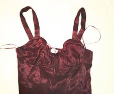Red Satin Savida Crop Top