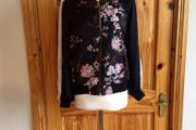 lightweight black floral casual jacket size 8 Postage included