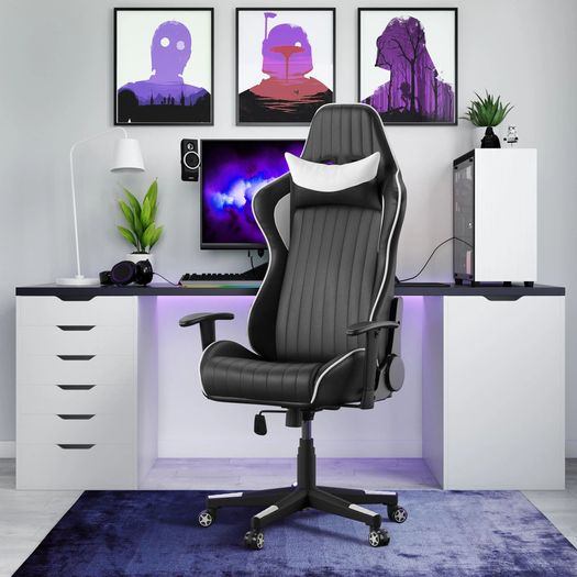 Alphason Senna Chair - Black And White