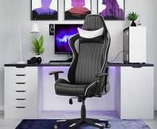 Alphason Senna Chair - Black And White