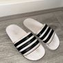 Adidas Adilette Aqua Sliders in White - Size UK 5 Image 2