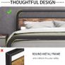 Double Bed Metal Platform Bed Frame with Wood Headboard Image 6