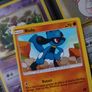 Riolu ! Miscut Error ! Off Centre ! from Ultra Prism Set ! 2018 ! Error Pokemon Card ! Image 2