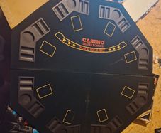 Casino Layout Texas Hold Em Tournament Folding Poker Table Top x2 & Accessories