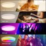 LED Ceiling Light RGB Dimmable with Remote Control, 12 Inch 24W Flush Ceiling Light Panel with Backlight, 3000K-6500K 2400LM for Living Room, Bedroom, Kitchen, Hall Indoor Round (FREE POSTAGE) Image 7
