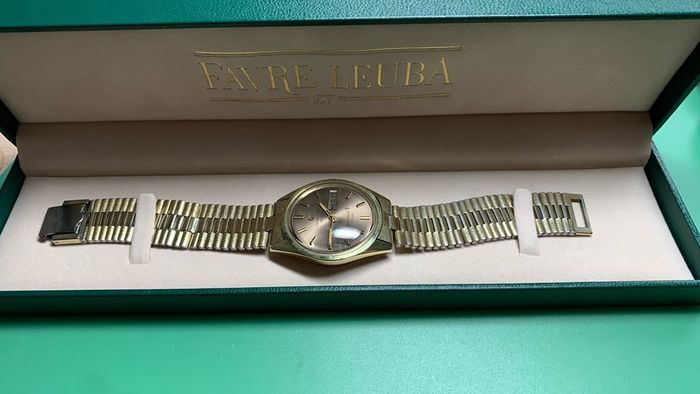 Rare Favre-leuba Harpoon || 36000Vph Gold Plated