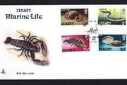 1973 Jersey Marine Life Commemorative Stamps Addressed First Day Cover (FDC)