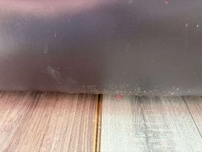 FREE Two x Brown leather 2 seater sofas