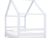 Kids Bed Frame White Solid Pine Wood 80x160 cm