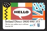 Great Britain Hello / Ireland Direct British Telecom phone card