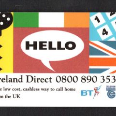Great Britain Hello / Ireland Direct British Telecom phone card