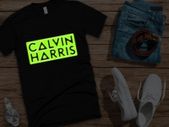 Calvin Harris t-shirt glow in the dark logo t-shirt Calvin Harris dj t-shirt tee top shirt