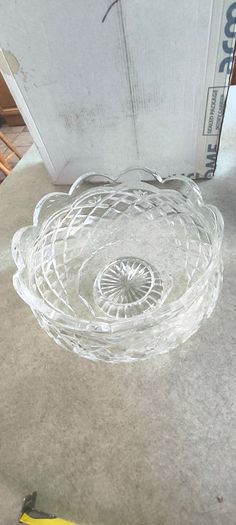 A gorgeous Waterford Crystal Prestige 8 inch footed bowl with acid mark and original sticker. In very good condition.