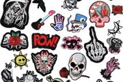 30 Pieces Rock Punk Band Patch or Alien Patches Punk Iron-on Patches Assorted Punk Embroidered Iron-on Patches Skull Eye Ball Pattern for Halloween Jackets Hat Clothing Bags (FREE POSTAGE)