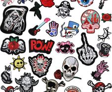 30 Pieces Rock Punk Band Patch or Alien Patches Punk Iron-on Patches Assorted Punk Embroidered Iron-on Patches Skull Eye Ball Pattern for Halloween Jackets Hat Clothing Bags (FREE POSTAGE)