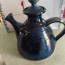 Louis Mulcahy Studio Pottery Dingle Ireland Tealicious Large Blue Glaze Tea Pot Image 2