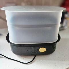 Tommee Tippee Black Supersteam Electric Steam Steriliser for Bottles 5-Min