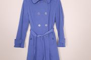 Debenhams Royal Blue Double Breasted Belted Petite Trench Coat Jacket 16UK/44EU