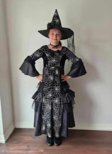 TK Maxx Foggy Cauldron Kids Witch Costume Set (Dress + Hat) - Age 9-10