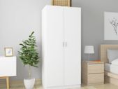 Wardrobe White 80x52x180 cm Chipboard